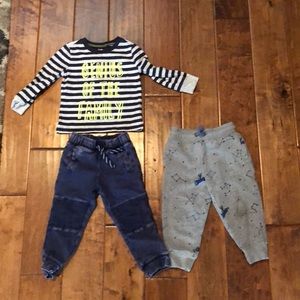 Toddlers Sweatpants and Long Sleeve T-Shirt